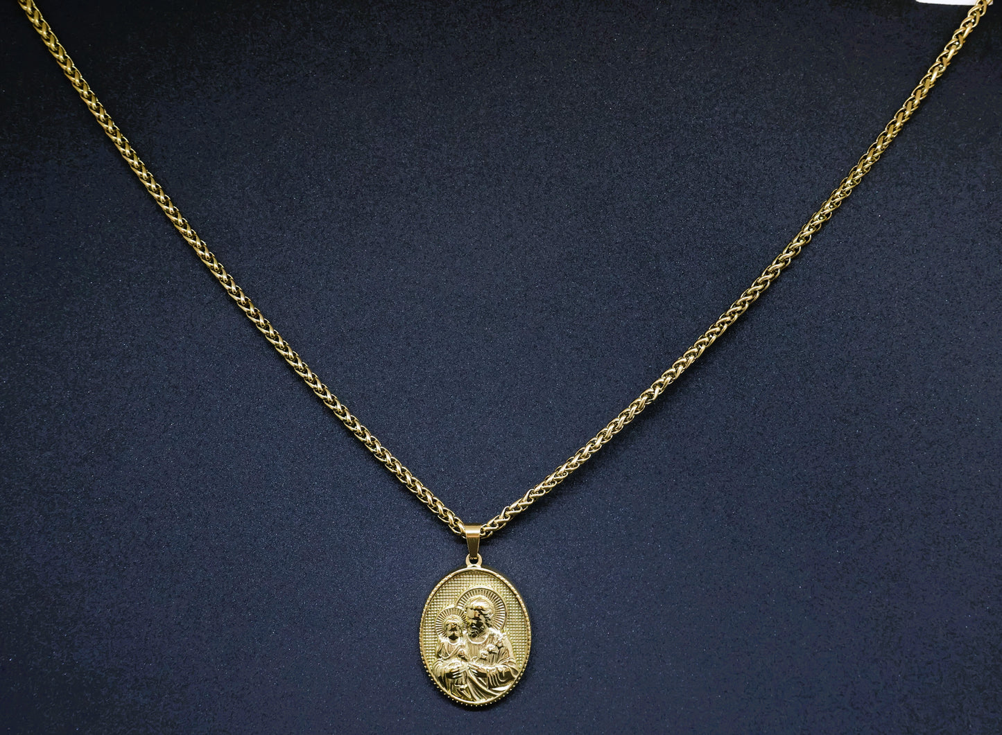Cadena Trigo + Dije San José Hombre