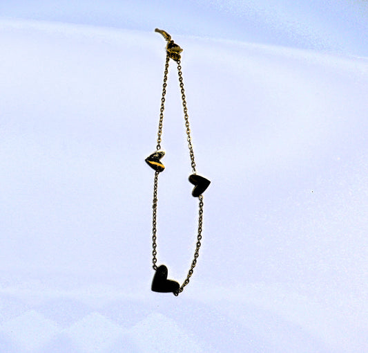 Tobillera Corazones