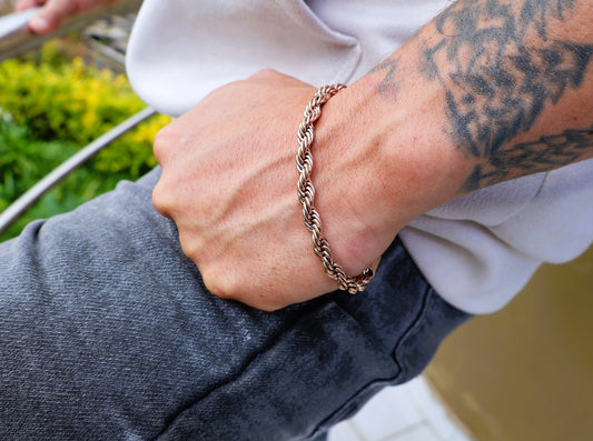 Pulsera Lazo Rosa Hombre