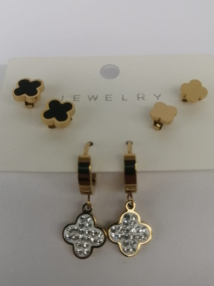 Aretes x 3 Trebol H