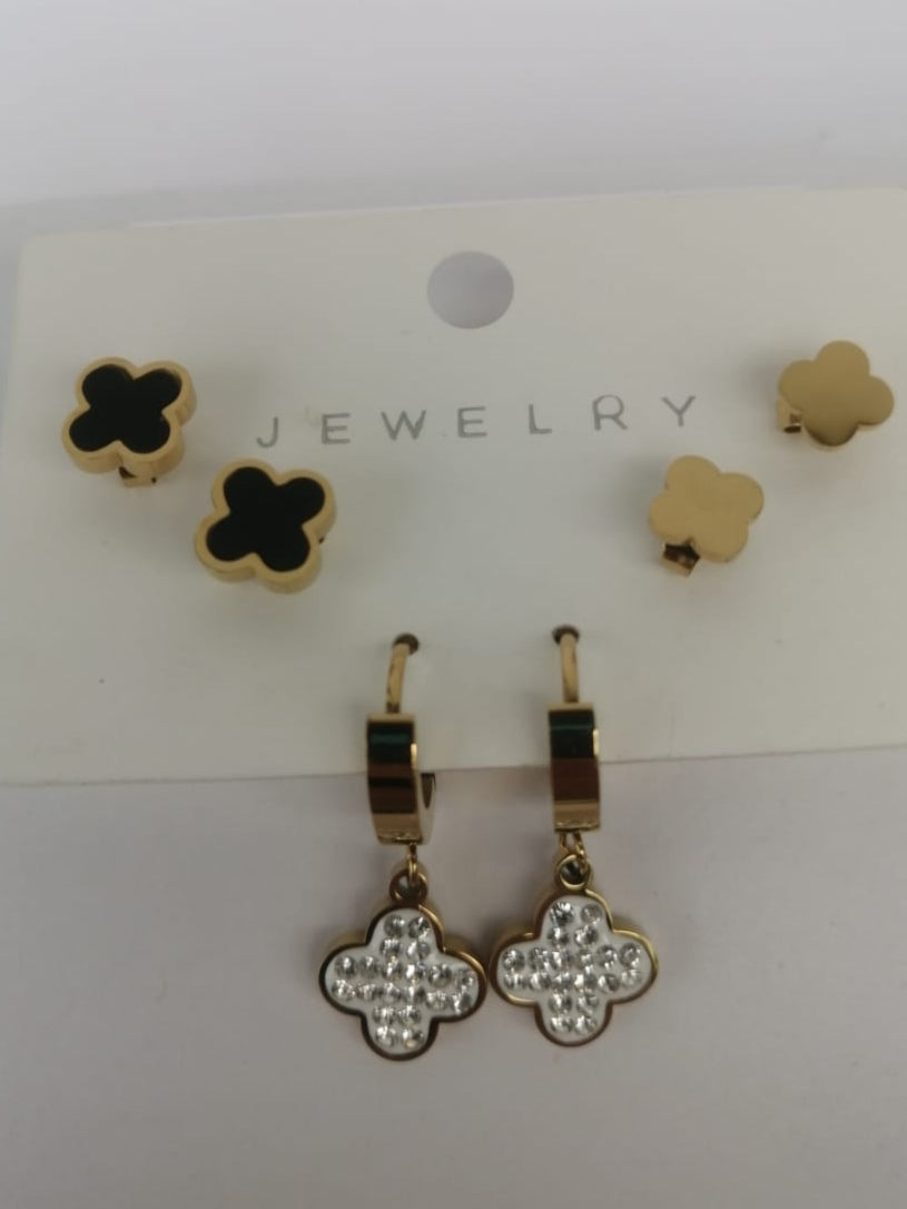Aretes x 3 Trebol H